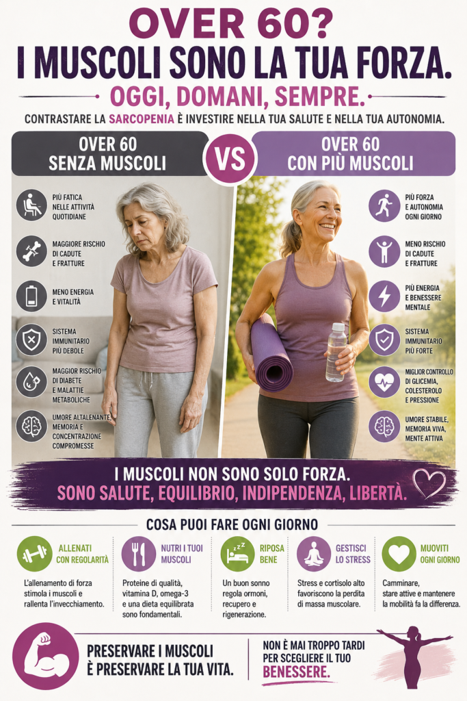 Preservare la Massa Muscolare con l’Età: La Vera Chiave per Longevità, Salute e Qualità della Vita
